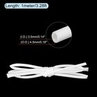 Silicone Heat Shrink Tubing 9 64    3 5mm  Id 11 64    4 5mm  Od 3 28ft 1m  White