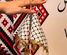 Traditional Jordanian Red Shemagh   Black Keffiyeh Henna Handkerchiefs 12pcs