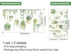 Green Plants Leaves Wall Decals Hanging Flower Vine Wall Stickers Large 