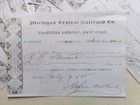 25pc 1855 Us Michigan Central Railroad Co Stock Certificates New York Rr Id 1266