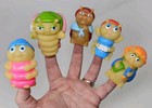 Lot Of 8 Playskool Glo Friends Glow Worm Bug Finger Figure Toys Vintage Hasbro