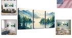 Forest Mountain Canvas Prints Set - Cottagecore Wall Decor