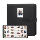 640 Pockets Photo Album For Fujifilm Instax Mini Cameras - Leather Cover  Black