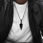 Top Plaza Mens Necklace Crystal Black Obsidian Protection Gemstone Necklace