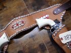 Vintage Hubley Colt 45 Diecast Cap Gun  custom Dual Holster  Excellent Cond  387