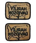 1 Set  2  Vtg Harley Davidson Country Patches Collectible Usa Motorcycle 3  X 2 