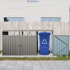 Outdoor Garbage Bin Shed Stores 3 Trash Cans Metal Bin Shed For Garbage Storage