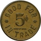 Ghent  Minnesota Mn Silver Dollar Bar Good For 5   Trade Token