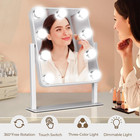 Hollywood Vanity Mirror With Lights Led Tabletop Makeup Mirror 9 Bulbs