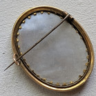 Nice Antique Mourning Hair Brooch Late Xix Th  C 