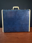 Vintage 1950s Blue Samsonite Suitcase Navy Large 27  Case Hard Luggage
