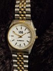 Lax Club Glowatch Quartz Analog Two-tone 37mm White Dial Steel Bracelet 7 5ft