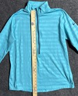 Nike Pro Hyperwarm Womens 1 2 Zip Pullover Xl Blue Teal Dri Fit Training 622313