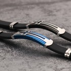 Mendel Mens 8 Inch Stainless Steel Christian Silicone Cross Bracelet Wristband