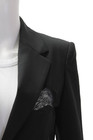 Altuzarra Womens Wool Lace Detail One Button Silk Lined Blazer Black Size 36