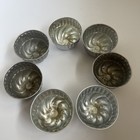 Vintage Lot 7p Set Tin Molds 3    Aluminum Jello Candy Baking Cake Mini Pans Retro