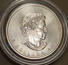 2020 Silver Canadian Maple Leaf- 1 Troy Ounce  9999 Fine Ag  bu Coin In Capsule 