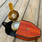 Vintage Nautical Solid Brass Wwii Military Marine Pocket Compass Gift Occasions