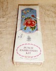 Vintage Japanese Kazari Punch Needle Embroidery Kit flowers   Water   14  X 23  