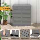 62 Gallon Outdoor Trash Canwaterproof Garbage Can With Tiered Lid And Drip Tray