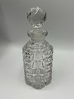 Vintage Cut Glass Perfume Cologne Bottle Decanter Stopper Victorian Era