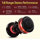4 Inch Dual Marine Speakers - Waterproof And Weather Resistant Outdoor Audio Ste