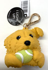 Bath   Body Works Led Light Up Dog W Tennis Ball Pocketbac Holder Keychain Fob