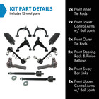 2005-2015 For Toyota Tacoma Front Steering   Suspension Kit 12pc     Compatible Re