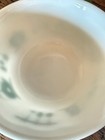 Vintage Mcm Hazel Atlas  White And Blue Glass Mixing Bowl