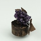 Vintage Pewter Grape Cluster   Leaf  Bottle Stopper With Cork Unused  Wine -b7
