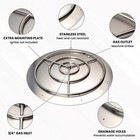 Dreffco Stainless Fire Pit Burner Pan   Ring Deluxe Kit Ng Lp 18  22  30  36 