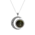 Sun And Moon Connemara Marble Pendant With Earrings Set