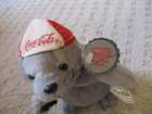 Vintage Coca-cola Collectible Bean Bag 8  Plush Seal In Baseball Cap 1997 Nwt