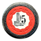 Casino Chip  Boulder Club  5   Red   Chip Casino Legends Hall Of Fame