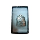 Vtg Web Sterling Silver 925 Birth Record Bell Pendant No Date Not Used Baby Gift