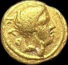 Ancient Greek Gold Coin  Kyrenaica  Kyrene 1 10 Stater - 331-322 B c  Rare