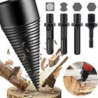 6x Wood Splitter High Speed Twist Firewood Drill Bit Screw Splitting Cone Driver