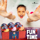 Superhero Bath Bombs For Kids With Surprise Toys Inside  6 Pack  - Large Bubble