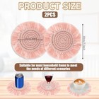 2 Pieces Boho Coasters Cute Macrame Coasters Set Of 2 For Desk Coffee Pink