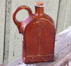 Antique Old Vintage Christmas German Shaefer   Vater Ceramic Whiskey Flask Jug