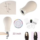 Neverland Cork Canvas Block Wig Head Mannequin For Wigs 22  Wig Head Stand