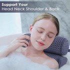 Bathtub Pillow Headrest Bath Pillows For Tub Neck And Back Support With Denim