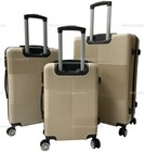 3 Pcs 20   24   28   Luggage Set Spinner Trolley Travel Suitcase Coded Lock Gold