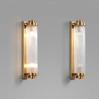 Gold Wall Lamp Glass Wall Sconce Modern Indoor Wall Light Fixture Bedroom Decor