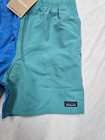 Patagonia Kids Sz L 12 Baggies Shorts 5  Lined Harlequin Subtidal Blue 67036 New