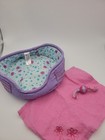 American Girl Doll Sweet Dreams Pet Bed Reversible 2009 Pink Blanket Tug Toy