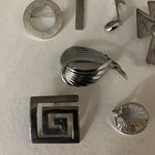 Vtg Group Of  10 Sterling Brooches Pin Pendantand Cross  All Signed 34 Grams