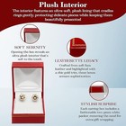 Novel Box Red Earring Gift Boxes 2 1x1 9x1 25in Gold Trim Leatherette Case