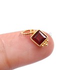 Tiny Gold Charm Solid 9k Gold Pendant Handmade Garnet Gold Charm Gift For Her