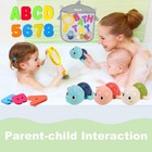 Yymhmf Wind-up Turtle Bath Toy Grey For Toddlers Babies